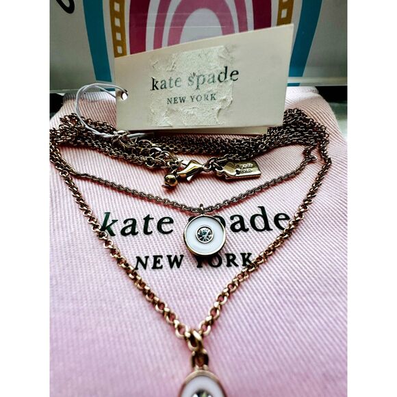 NEW Kate Spade Pearly Delight Pendant Necklace, Rose Gold Plated - Picture 4 of 6